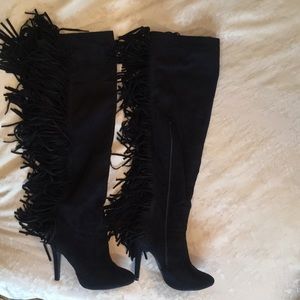 Over the knee Fringe Boot size 6.5